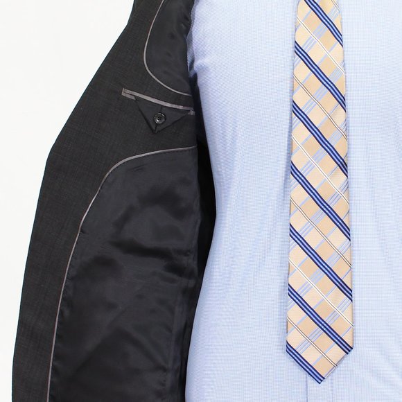 Marc Anthony 40R Gray Solid 2-Button Sport Coat Blazer Jacket V522 - Picture 9 of 11